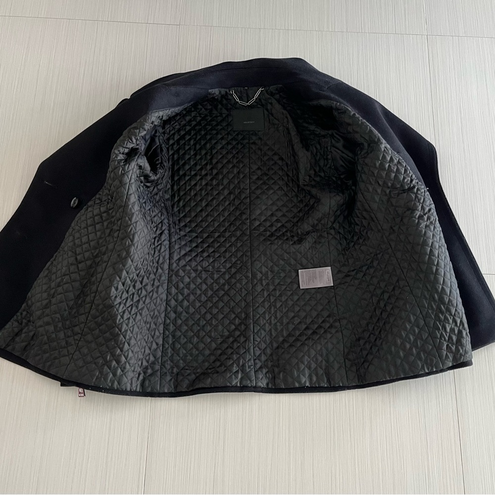 Belstaff Black Double-Breasted Pea Coat - Picture 2 of 16